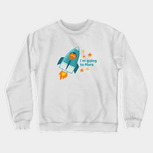 Cat goes to Mars Crewneck Sweatshirt